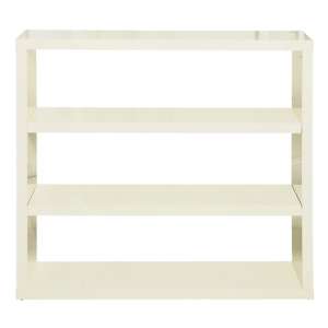 Curio Cream High Gloss Finish Bookcase With 3 Shelf