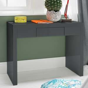 Puto Dressing Table In Charcoal High Gloss With 1 Drawer