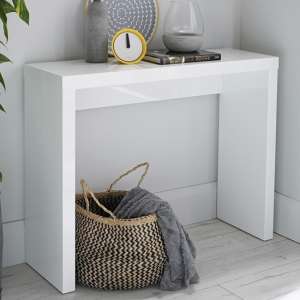 Puto Modern Console Table Rectangular In White High Gloss