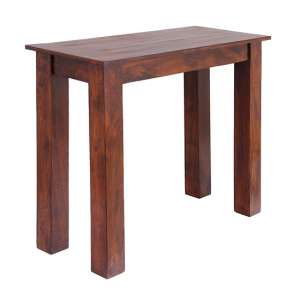 Cansu Solid Acacia Console Table In Dark Oak