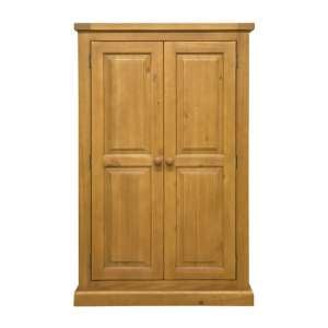 Cyprian Wooden Kids Room Wardrobe In Chunky Pine With 2 Doors