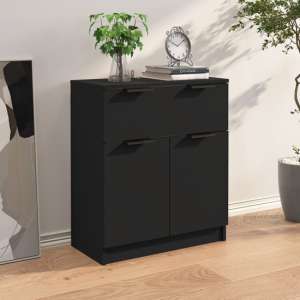 Daizy Wooden Sideboard With 2 Doors 1 Drawer In Black