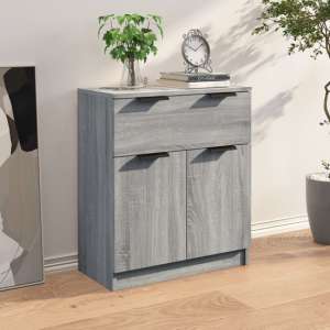 Daizy Wooden Sideboard With 2 Doors 1 Drawer In Grey Sonoma Oak