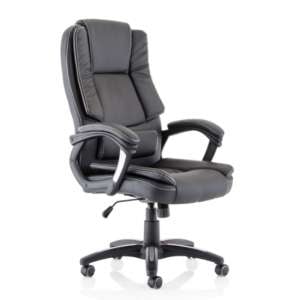 Dakota PU Leather High Back Home And Office Chair In Black