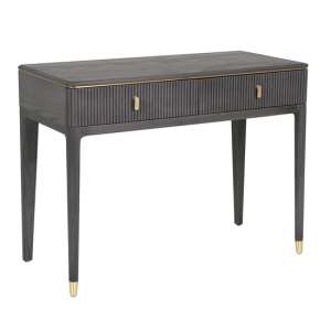 Dalius Wooden Dressing Table With 2 Drawers In Ebony