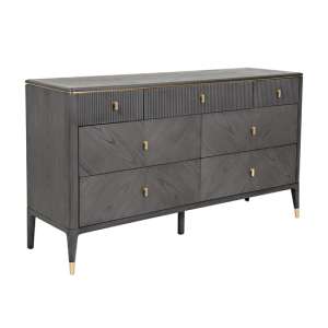 Dalius Wooden Sideboard With 7 Drawers In Ebony