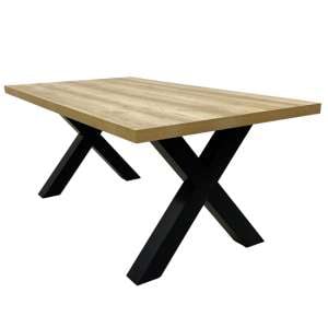 Dallas Rectangular 2200mm Wooden Dining Table In Oak