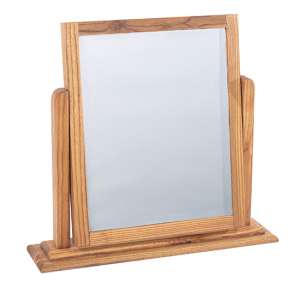 Dallon Dressing Table Mirror In Antique Oak Wax
