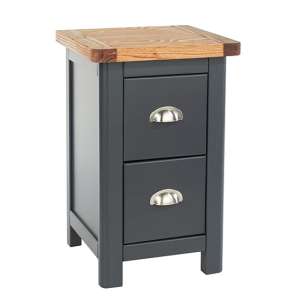 Dallon Petite Bedside Cabinet With 2 Drawers In Midnight Blue