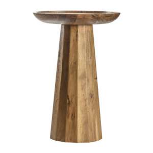 Danwoy Wooden Round Side Table In Natural