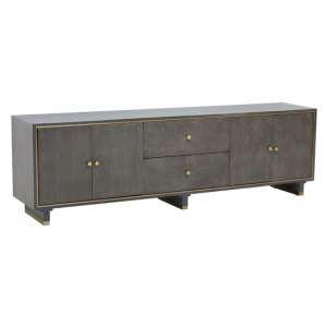 Daqing Wooden TV Stand With 4 Door 2 Drawer In Shagreen Effect