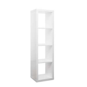 Darby Contemporary Shelving Unit In White High Gloss