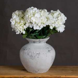Darcie Ceramic Decorative Vase In Antique White