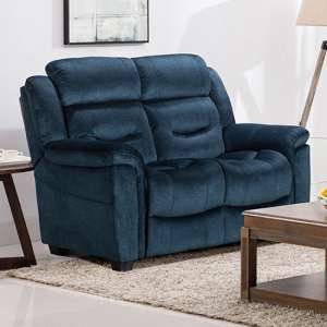 Darley Upholstered Fabric 2 Seater Sofa In Blue