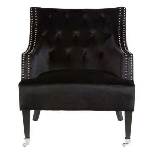 Darligo Velvet Upholstered Armchair In Black