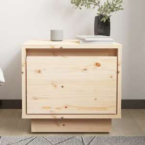 Dawes Solid Pinewood Bedside Cabinet With 1 Drawer In Natural
