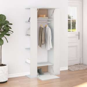 Deion Wooden Hallway Storage Cabinet In White