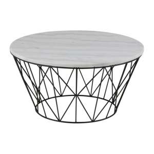 Dekalb Round Marble Coffee Table In Guangxi White