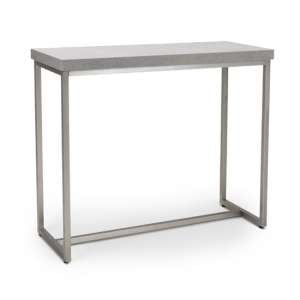 Delta Rectangle Console Table With Brushed Steel Base