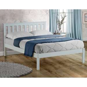 Denver Wooden Low End King Size Bed In White