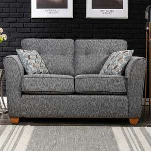 Derbent Fabric 2 Seater Sofa In Anchor With Oak Feets