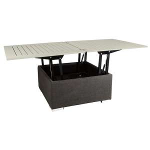 Derby Outdoor Wooden Lift-Up Storage Coffee Table In Grey
