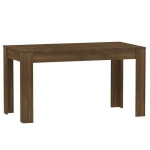 Desirus Rectangular Wooden Dining Table In Brown Oak