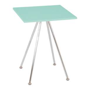 Destin Square High Gloss Side Table In Mint Green