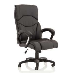 Detroit PU Leather High Back Home And Office Chair In Black