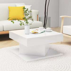 Deveraux Square High Gloss Coffee Table In White