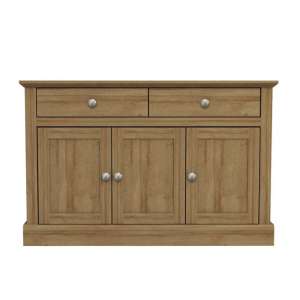 Didcot Wooden Sideboard In Oak With 3 Doors And 2 Drawers