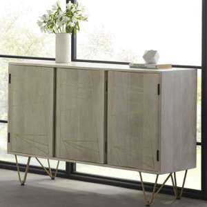 Dhort Wooden Sideboard In Natural With 3 Doors