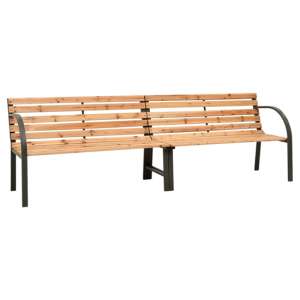 Dhuni Twin Wooden Garden Seating Bench In Natural