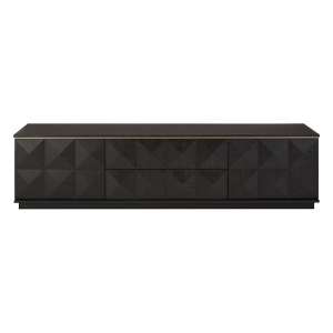 Chalawan Rubberwood TV Stand In Black With Two Doors