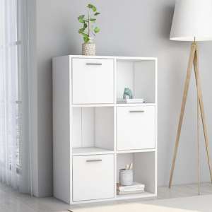 Diara Wooden Storage Cabinet 3 Doors 3 Shelves In White