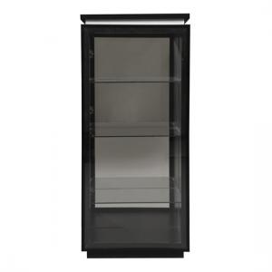 Elisa Display Cabinet In High Gloss Black With Glass Door