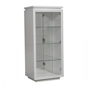 Elisa Display Cabinet In High Gloss White With 1 Glass Door