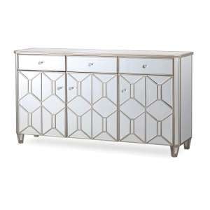 Dominga Mirrored Sideboard In Silver With Three Doors