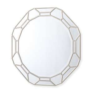 Dominga Round Wall Mirror In Silver Finish