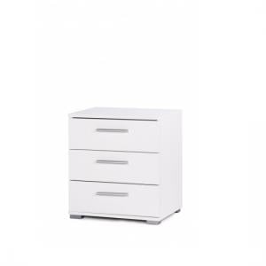 Douglas Bedside Cabinet In White With 3 Drawers