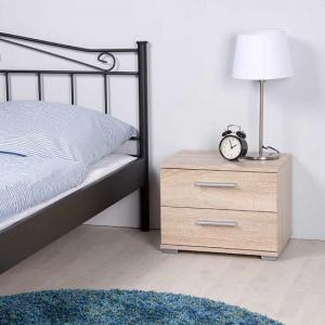 Byron Bedside Cabinet In Sonoma Oak With 2 Drawers