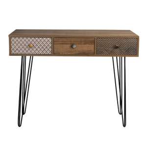 Coleshill Wooden Computer Desk In Wood Effect With Black Legs