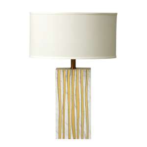 Draper Table Lamp With Waves Of Brass Details