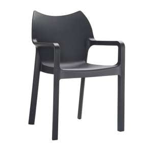 Dublin Reinforced Glass Fibre Dining Chair In Black