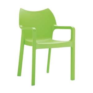 Dublin Reinforced Glass Fibre Dining Chair In Tropical Green