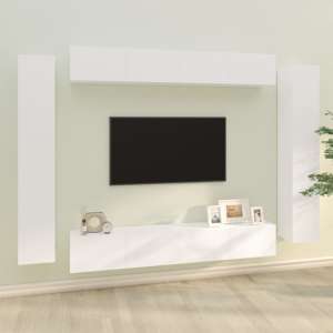 Dunlap Wooden Living Room Furniture Set In White