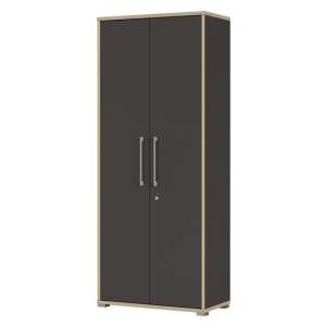 Duo Wooden 2 Doors Home And Office Filing Cabinet In Anthracite