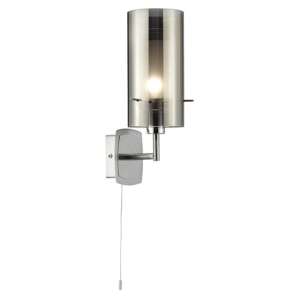 Duo Clear Glass Wall Light In Chrome