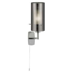 Duo Smoked Glass Wall Light In Chrome