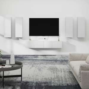 Dyllis Wooden Living Room Furniture Set In White